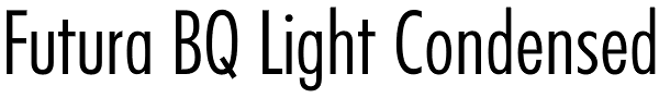 Futura BQ Light Condensed Font