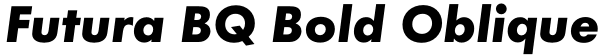 Futura BQ Bold Oblique Font