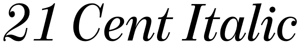 21 Cent Italic Font