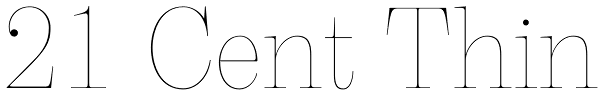 21 Cent Thin Font