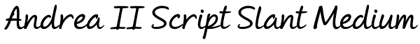 Andrea II Script Slant Medium Font