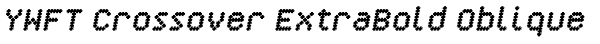 YWFT Crossover ExtraBold Oblique Font