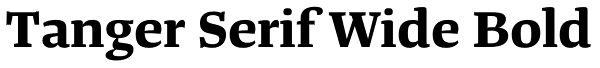Tanger Serif Wide Bold Font