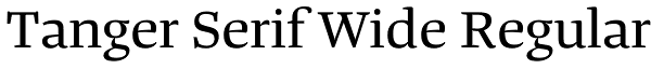 Tanger Serif Wide Regular Font