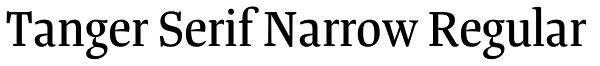 Tanger Serif Narrow Regular Font