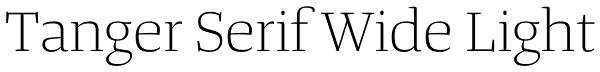 Tanger Serif Wide Light Font