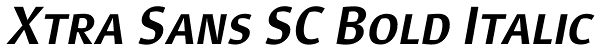 Xtra Sans SC Bold Italic Font