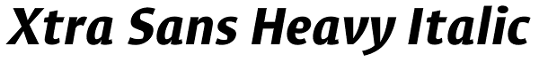 Xtra Sans Heavy Italic Font