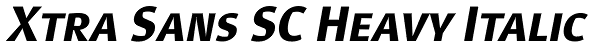 Xtra Sans SC Heavy Italic Font