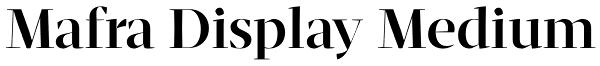 Mafra Display Medium Font