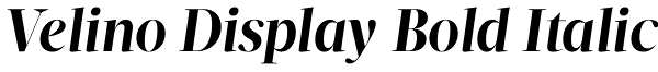 Velino Display Bold Italic Font