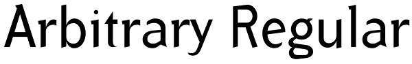 Arbitrary Regular Font