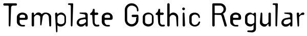 Template Gothic Regular Font