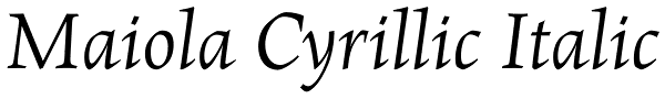 Maiola Cyrillic Italic Font