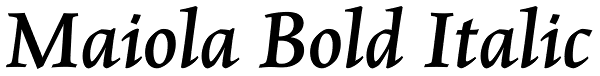 Maiola Bold Italic Font