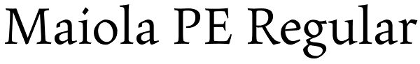 Maiola PE Regular Font