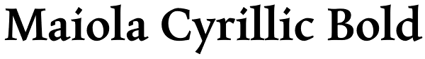 Maiola Cyrillic Bold Font