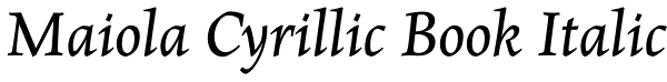 Maiola Cyrillic Book Italic Font