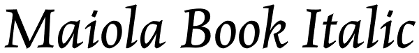 Maiola Book Italic Font