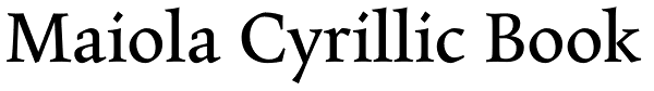 Maiola Cyrillic Book Font