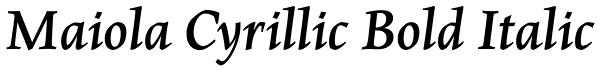 Maiola Cyrillic Bold Italic Font