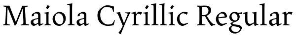 Maiola Cyrillic Regular Font