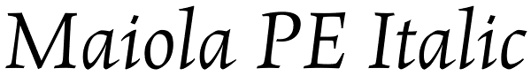 Maiola PE Italic Font