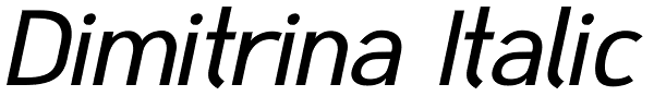 Dimitrina Italic Font