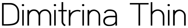 Dimitrina Thin Font