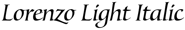 Lorenzo Light Italic Font