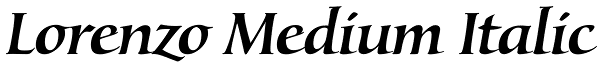 Lorenzo Medium Italic Font