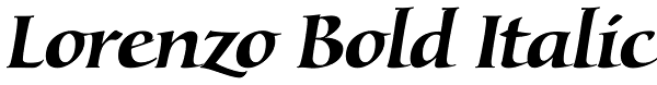 Lorenzo Bold Italic Font