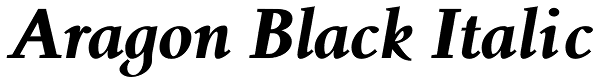 Aragon Black Italic Font