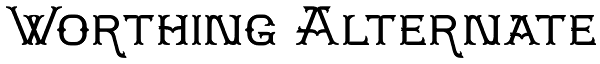 Worthing Alternate Font