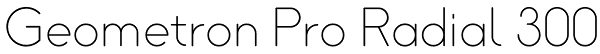 Geometron Pro Radial 300 Font