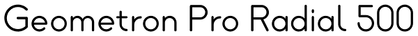 Geometron Pro Radial 500 Font