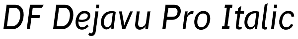 DF Dejavu Pro Italic Font