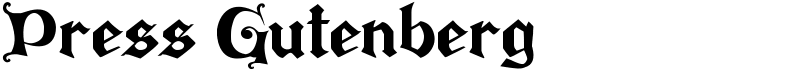 Press Gutenberg Font