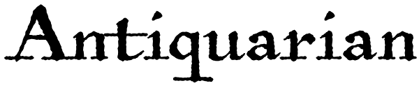 Antiquarian Font