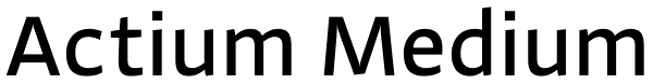 Actium Medium Font