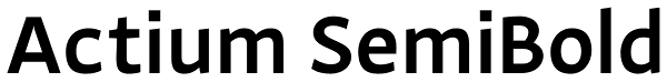 Actium SemiBold Font