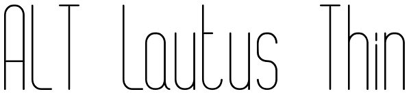 ALT Lautus Thin Font