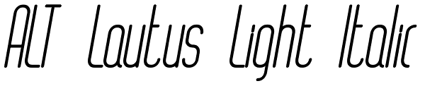 ALT Lautus Light Italic Font