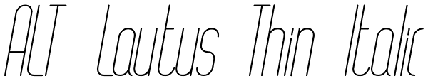 ALT Lautus Thin Italic Font