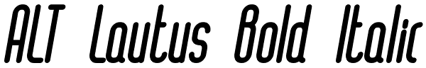 ALT Lautus Bold Italic Font