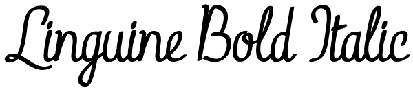 Linguine Bold Italic Font