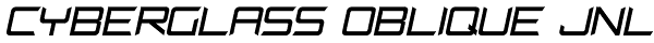 Cyberglass Oblique JNL Font