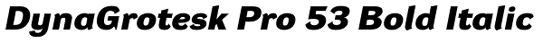 DynaGrotesk Pro 53 Bold Italic Font