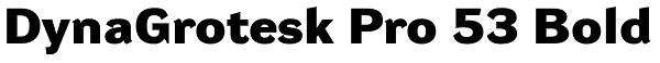 DynaGrotesk Pro 53 Bold Font