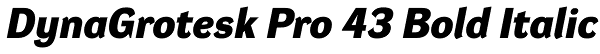 DynaGrotesk Pro 43 Bold Italic Font